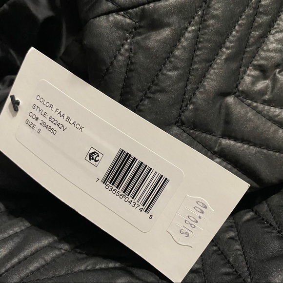 NWT Via Spiga Black Quilted Zip Up Cargo Jacket - Picture 7 of 7